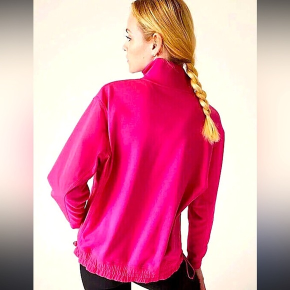 Athleta Triumph Hybrid Half Zip Sweatshirt XS Hot Pink - Picture 7 of 7